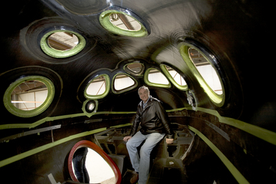 SpaceShipTwo Spacious Cabin and Burt Rutan